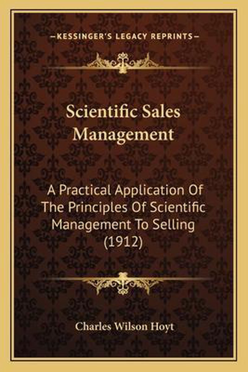 Scientific Sales Management van Charles Wilson Hoyt