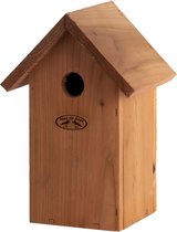 Houten vogelhuisje/nestkastje pimpelmees - Tuindecoratie vogelnest nestkast vogelhuisjes