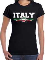 Italie / Italy landen t-shirt zwart dames S