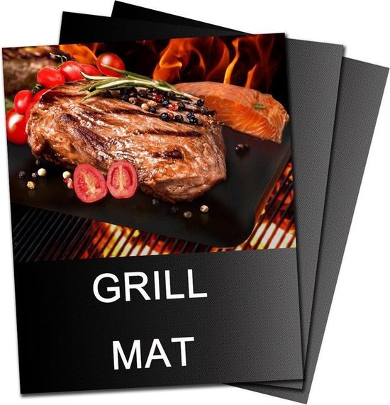 BBQ Grill Mat Set van 4 grill matjes BBQ must have accessoires