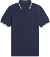 Fred Perry Twin Tipped  Poloshirt - Mannen - navy/wit