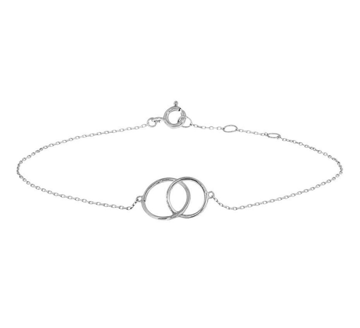 Huiscollectie Armband Witgoud Rondjes 0,8 mm 16,5 - 18,5 cm