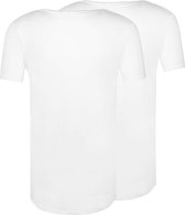 RJ Bodywear The Good Life Madrid T-shirt (2-pack) - heren T-shirt diepe V-hals - wit - Maat: M