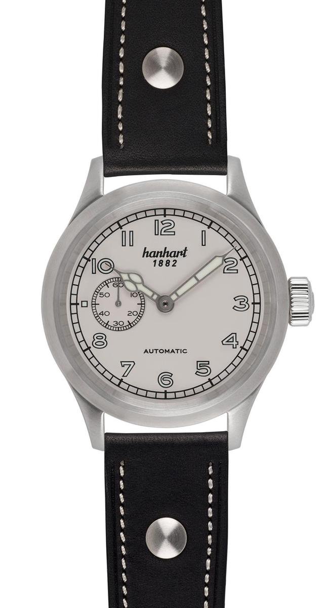 Hanhart Pioneer Preventor9 Horloge Gebroken Wit, zwarte band