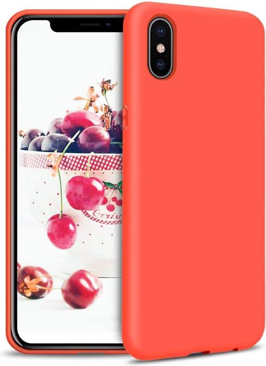 HB Hoesje Geschikt voor Apple iPhone X / XS - Rood - Siliconen Back Cover