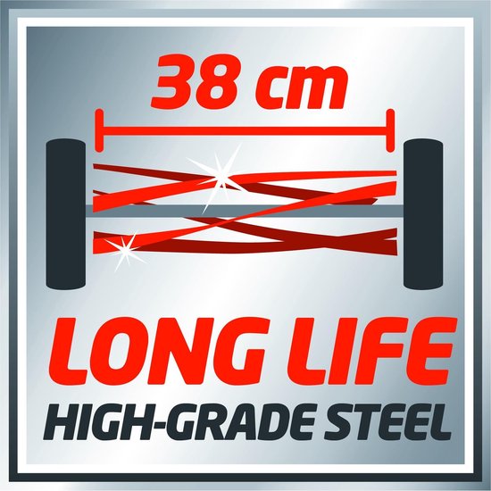 Einhell Kooimesmaaier GE-HM 38 S - Maaibreedte: 38 cm - Aanbevolen gazonoppervlakte: tot 250 m² - Maaihoogte: 13-38 mm van Einhell — afbeelding 5