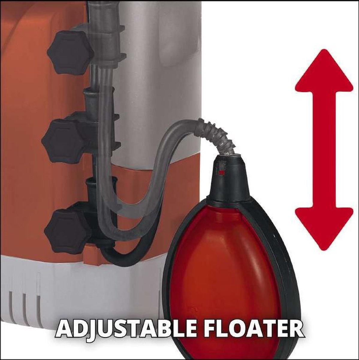 Einhell Elektrische Regentonpomp GE-SP 3546 RB - 350 W - 4600 l/u - Max. opvoerhoogte: 11 m - Max. dompeldiepte: 7 m - Traploos instelbare vlotterschakelaar – foto 6