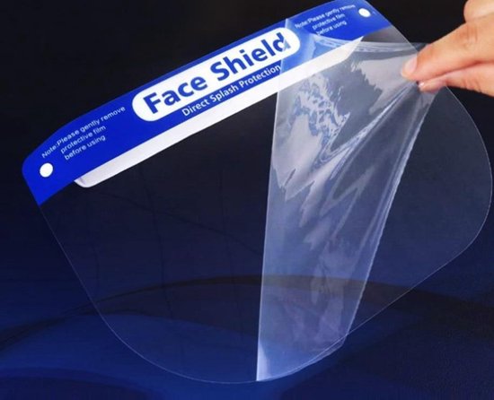 Face Shield blauw/transparant per 5 stuks