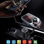 D5 FM Transmitter MP3 Bluetooth Draadloze Carkit 2 USB poort/ MP3 Speler Mobiel / Handsfree Bellen in de Auto / AUX input / Carkit Adapter