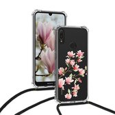 Telefoonhoes met koord voor Huawei Y6 2019 telefoontasje crossbody