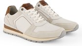 Travelin' Welton - Sportieve Leren Herensneaker - Wit Leer - Maat 44