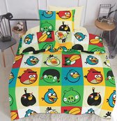 Dekbedovertrek Angry Birds – 1-Persoons – 140x200cm + 1 Kussensloop 60x70cm - 100% Katoen - Multi