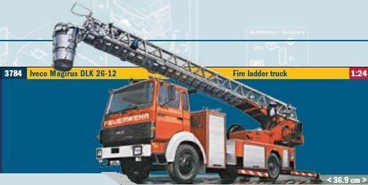 Italeri - Iveco-magirus Dlk 23-12 Fire Ladder Truck 1:24 (Ita3784s
