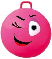 Skippybal smiley voor kinderen 65 cm  roze