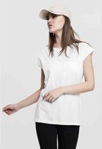 Urban Classics - Extended shoulder Dames T-shirt - L - Wit