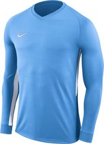 Nike Tiempo Premier LS Jersey  Sportshirt - Maat L  - Mannen - licht blauw/wit