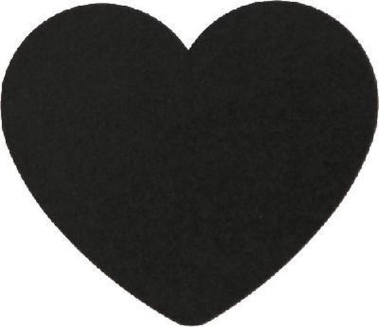 Interpretatief intelligentie strand stickers Hart mat zwart cadeaustickers sluitzegels 12 stuks | bol.com
