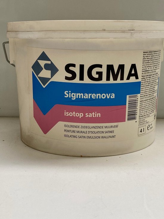Renovatie Gewoon doen Economie Sigma Renova Isotop Satin-Zijdeglanzende isolerende watergedragen muurverf  voor binnen... | bol.com