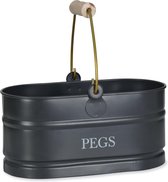Wasknijperbakje zwart PEGS - wasknijpermandje