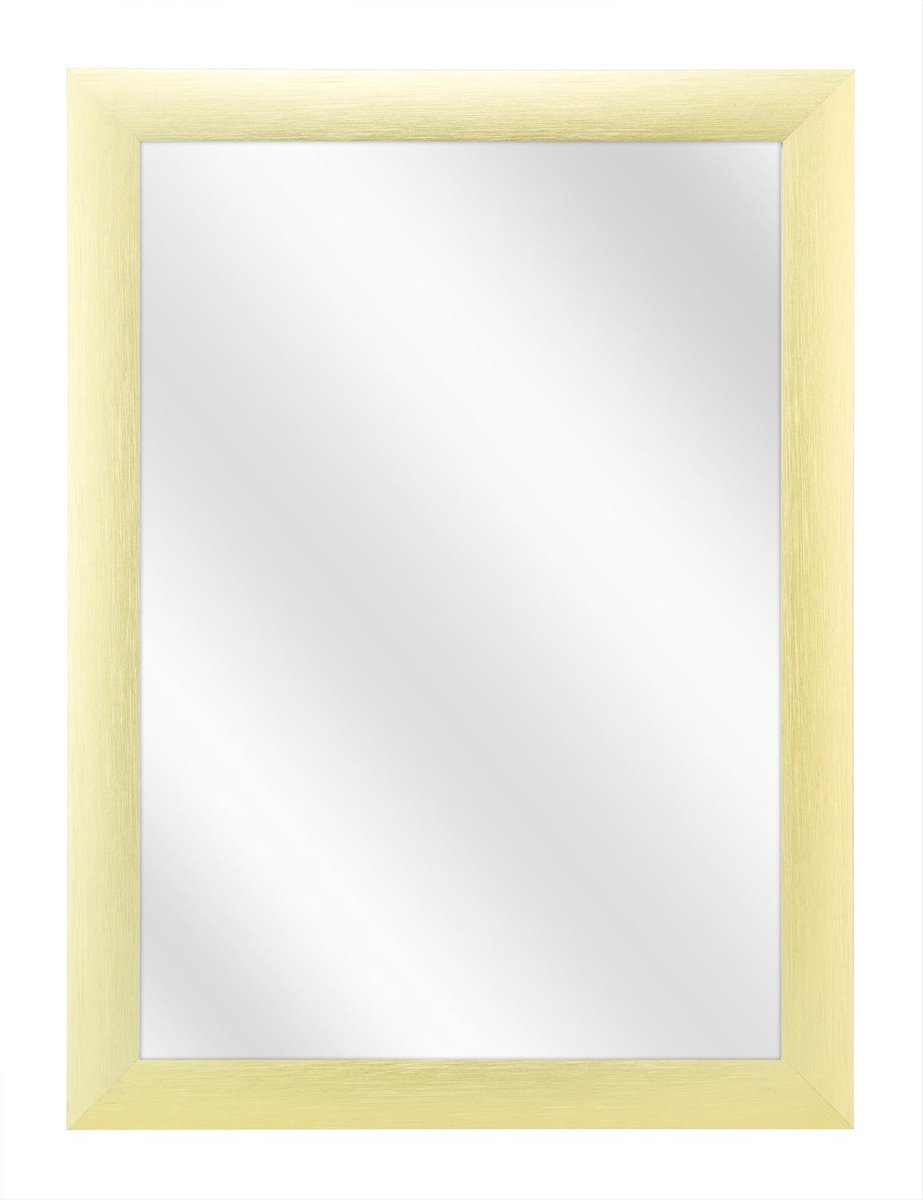 Spiegel met Brede Aluminium Lijst - Goud Geschuurd - 30x40 cm