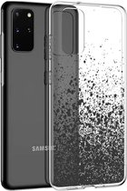 iMoshion Hoesje Geschikt voor Samsung Galaxy S20 Plus Hoesje Siliconen - iMoshion Design hoesje - Zwart / Transparant / Splatter Black