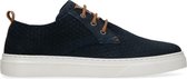 Manfield - Heren - Donkerblauwe suède sneakers - Maat 45