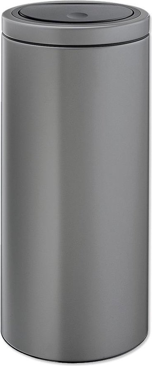 zoet Portiek Zeldzaamheid Brabantia Touch Bin Flat Top - platinum - 30 l prullenbak | bol.com