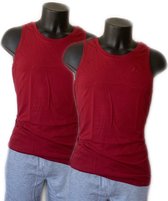 Embrator 2-pack mannen Tank-Top ronde hals donker rood XXL