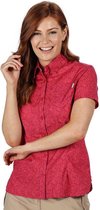 Regatta - Women's Honshu IV Printed Short Sleeved Shirt - Outdoorshirt - Vrouwen - Maat 36 - Roze