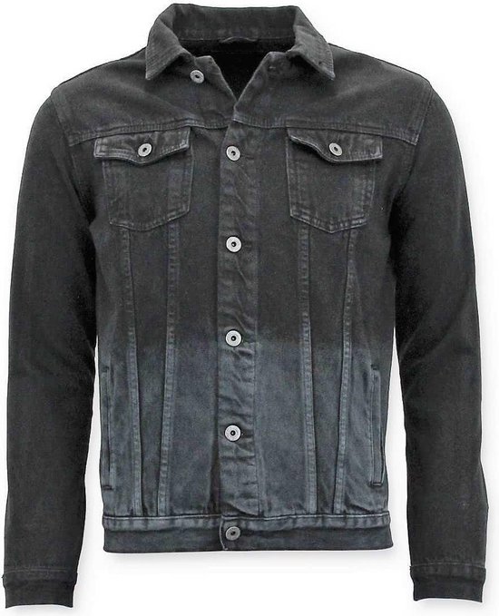 Enos Denim Jacket Men - Blanco Denim - Black Denim Jacket Men Denim Jacket Taille XL