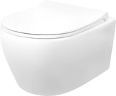 Ced'or Rimfree compleet toilet MET bidet en toiletzitting glans wit