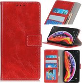 Retro Crazy Horse Texture horizontale flip lederen case voor OnePlus 7 Pro, met houder & kaartsleuven & fotolijst & portemonnee (rood)