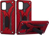 Voor Galaxy S20 schokbestendige TPU + pc-beschermhoes met houder (rood)