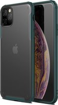 Krasbestendige TPU + acryl beschermhoes voor iPhone 11 Pro (donkergroen)