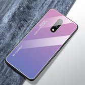 Voor OnePlus 7 glazen etui met kleurverloop (lichtpaars)