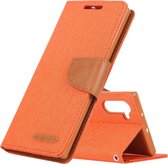 GOOSPERY JELLY RICH DAGBOEK Horizontale Flip PU lederen tas met kaartsleuven & portemonnee & houder voor Galaxy Note 10 (oranje)