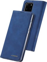 Voor Galaxy S20 Ultra LC.IMEEKE LC-002-serie Skin Hand Feeling PU + TPU Horizontale flip lederen tas met houder en kaartsleuf en portemonnee (blauw)