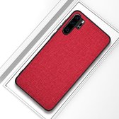 Schokbestendige doek textuur pc + tpu beschermhoes voor Huawei P30 Pro (rood)