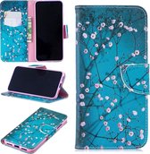 Gekleurde tekening Plum Blossom-patroon Horizontale flip lederen tas voor Xiaomi Redmi Note 7 / Redmi Note 7 Pro, met houder en kaartsleuven en portemonnee