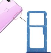 SIM-kaartvak + SIM-kaartvak / Micro SD-kaartvak voor Huawei Honor 9i (blauw)