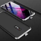 GKK Three Stage Splicing Full Coverage PC Case voor OPPO Realme X (zwart zilver)