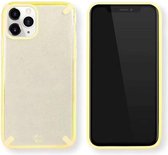 Voor iPhone 11 Pro Max glitter poeder kleurrijke rand schokbestendige beschermhoes (geel)