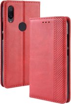 Magnetische gesp Retro textuur Horizontale flip lederen tas voor Xiaomi Mi Play, met houder & kaartsleuven & portemonnee (rood)