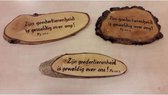 Tekstbord, hout handgemaakt 25x11cm  - Zijn goedertierenheid... Ps. 117:2