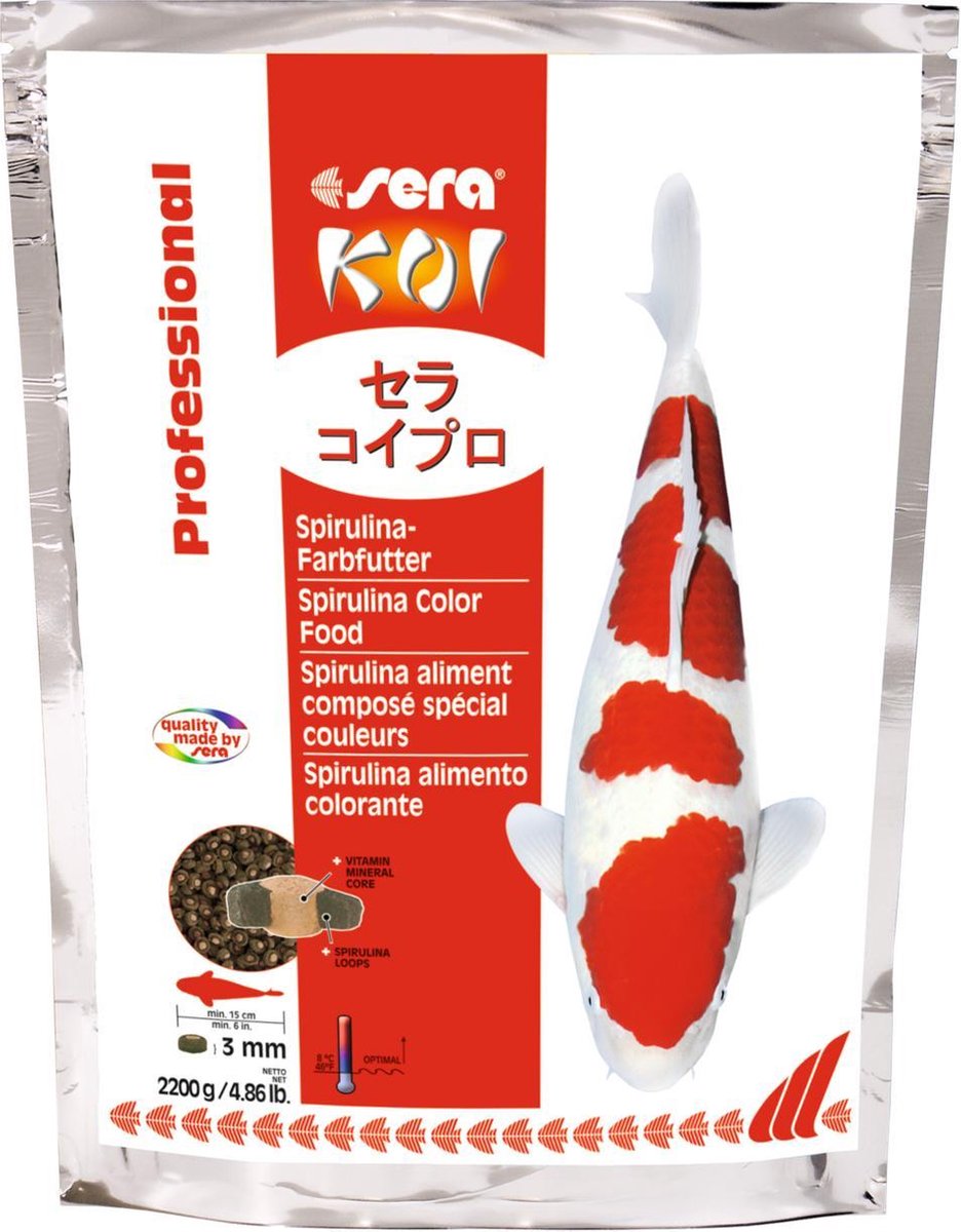 Sera Koi Professional visvoer Spirulina - kleurvoeder 2,2kg