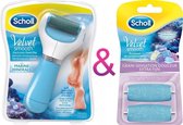 Scholl Velvet Smooth Elektronische pedi Diament Voetvijl + Scholl Velvet Smooth Verwisselbare Roller-Navulling - Extra Fijn-2 stuks-Eeltverwijderaar-Scholl-Verwijdert op een effectieve en gem