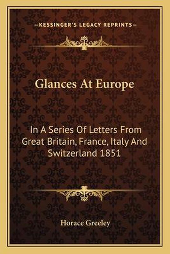 Glances at Europe - cover