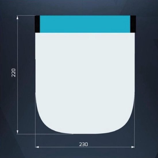 Gelaatscherm Spatscherm Gezichtsmasker Gezichtsscherm - Elastische hoofdband