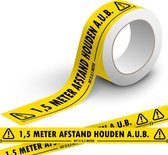 1,5 meter afstand houden   -  Markeringstape   -  50mm x 33m   -  6 rollen   -  Hoge kwaliteit