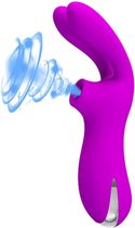 Pretty Love Dubbele Oortjes Vibrator met Clitoris Zuiger Ralap - roze